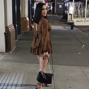 Brown and black romper